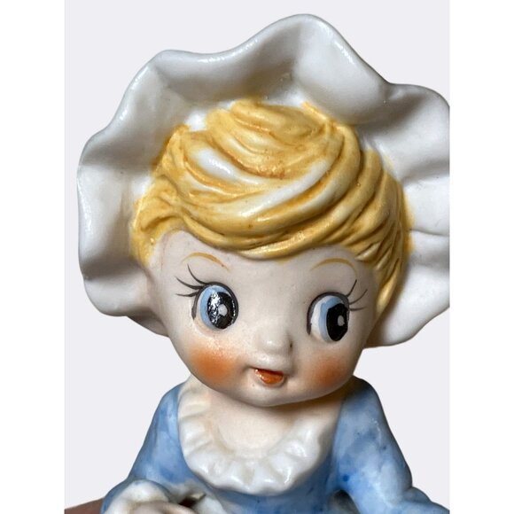 Adorable Pair Of Bisque Porcelain Girls With Bloomers - Picture 2 of 13